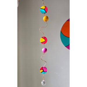 Color Joy Art crystal suncatcher. Hand painted colorful art
