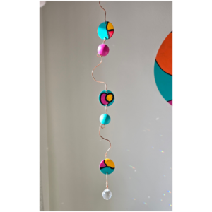 Color Joy Art crystal suncatcher. Hand painted colorful art