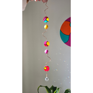 Color Joy Art crystal suncatcher. Hand painted colorful art
