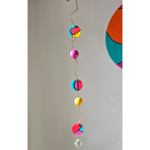 Color Joy Art crystal suncatcher. Hand painted colorful art